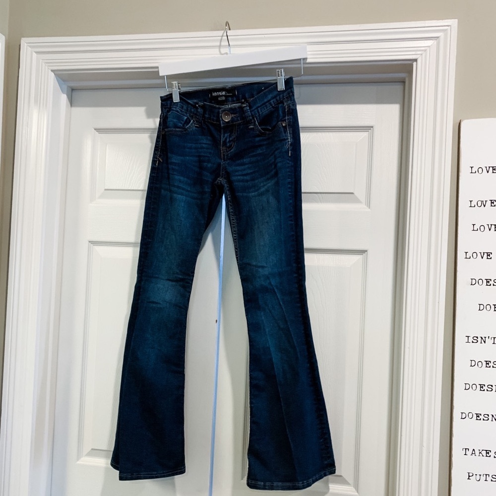Kensie Denim Dark Denim Flare Jeans